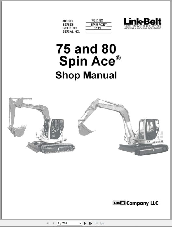 Link Belt Excavator 75 80 Spin Ace Shop Manual (1)
