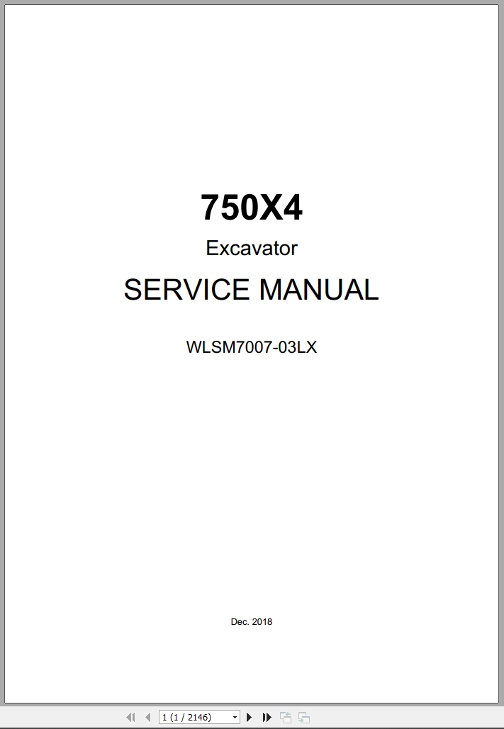 Link Belt Excavator 750X4 Service Manual Hydraulic And Electrical Schematic (1)