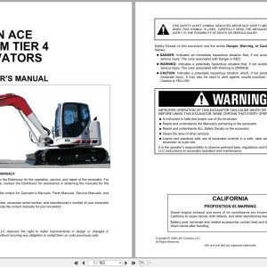 Link Belt Excavator 80 Spin Ace Interim Tier 4 Operator Manual (1)