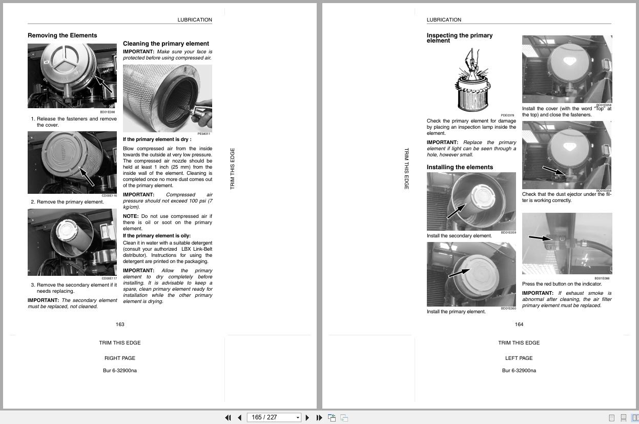 Link Belt Excavator 800LX Operator Manual (2)
