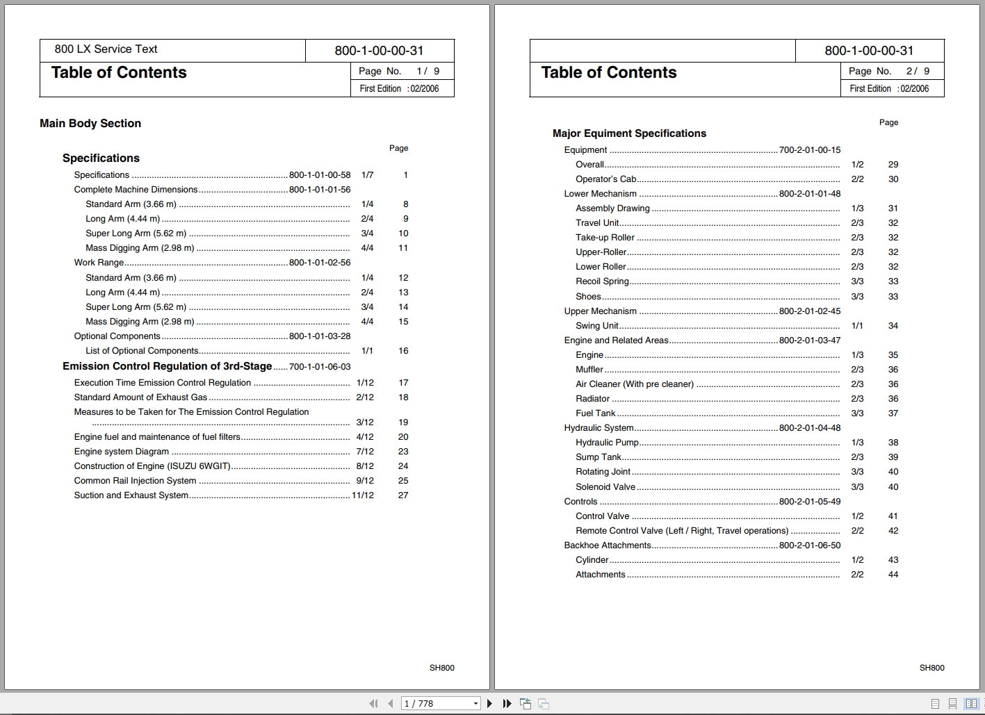 Link Belt Excavator 800LX Shop Manual Hydraulic And Electrical Schematic (1)