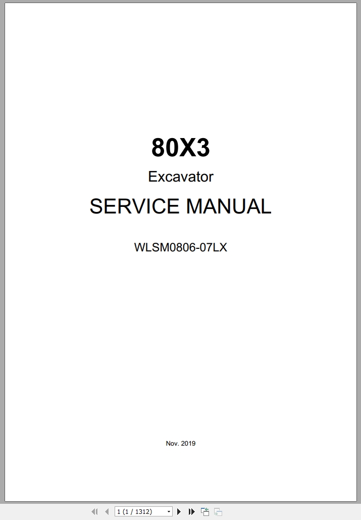 Link Belt Excavator 80X3 Service Manual Hydraulic And Electrical Schematic (1)
