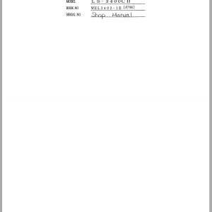Link Belt Excavator LS 3400CII Shop Manual (1)