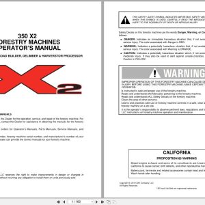 Link Belt Forestry Machine 350X2 Operator Manual 2010 (1)