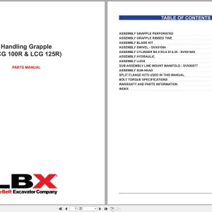 Link Belt Handling Grapple LCG100R LCG125R Parts Manual (1)