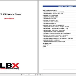 Link Belt Mobile Shear LXS 45R Parts Manual (1)