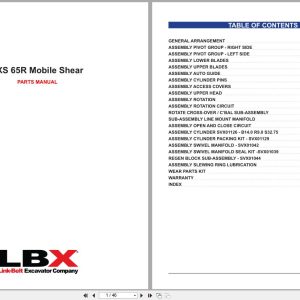 Link Belt Mobile Shear LXS 65R Parts Manual (1)