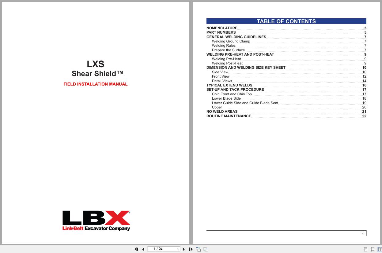Link Belt Shear Shield LXS Field Installation Manual (1)