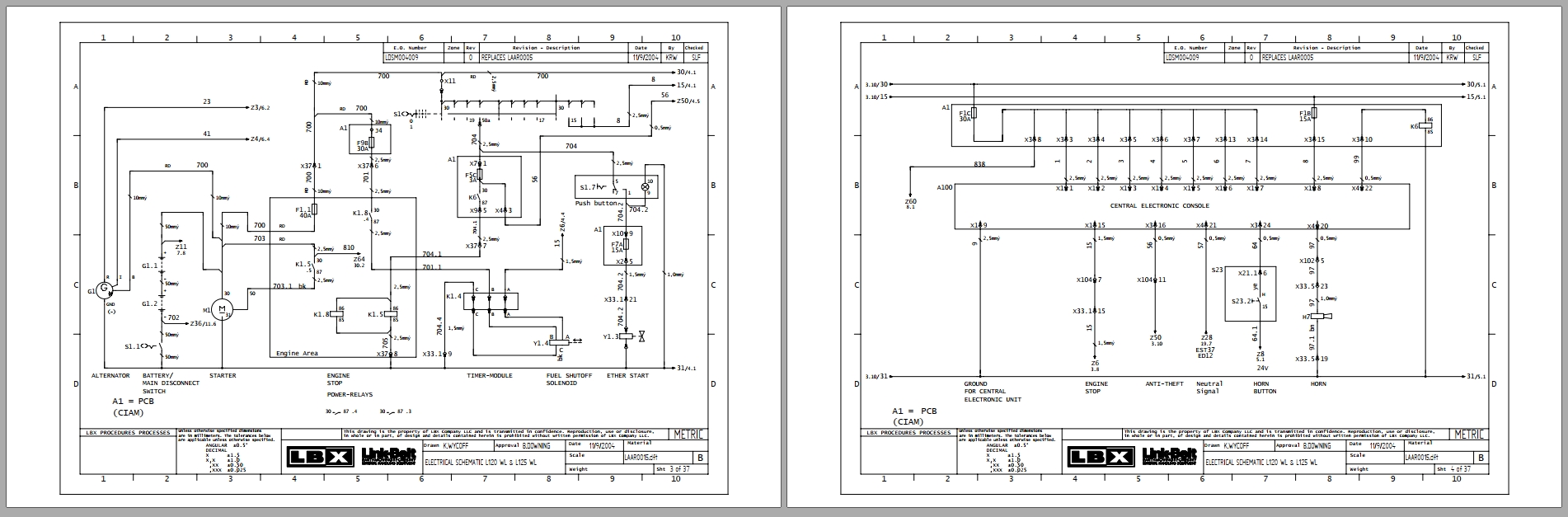 Link Belt Wheel Loader L120 Service Manual Electrical Schematic (3)