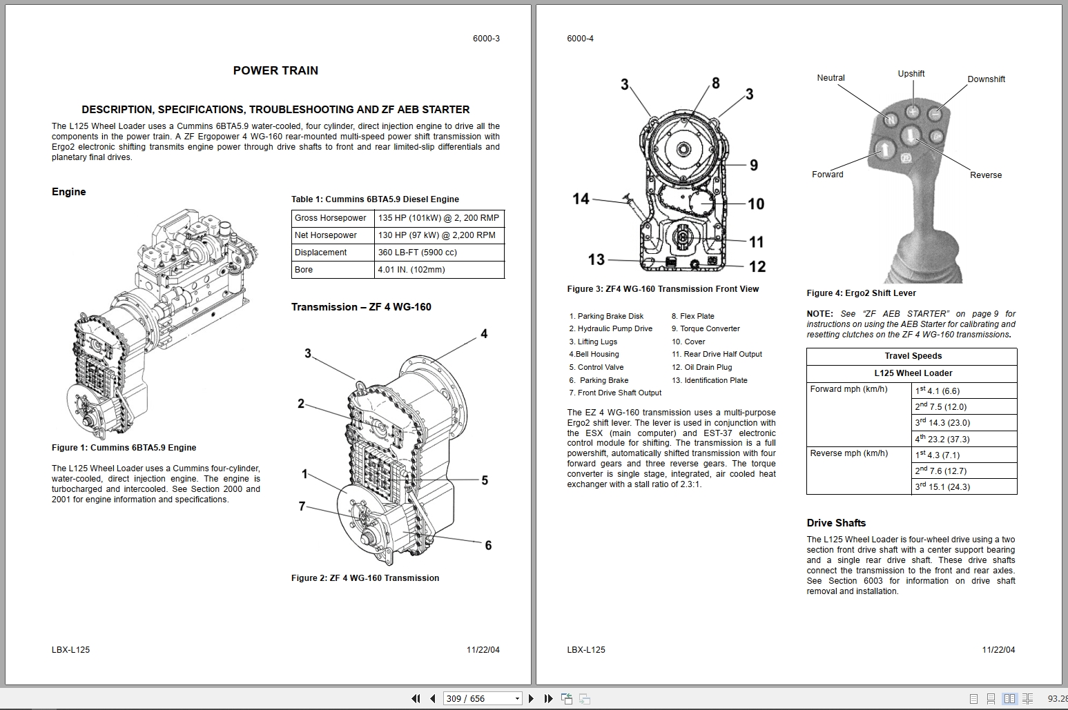 Link Belt Wheel Loader L125 Service Manual Electrical Schematic (2)