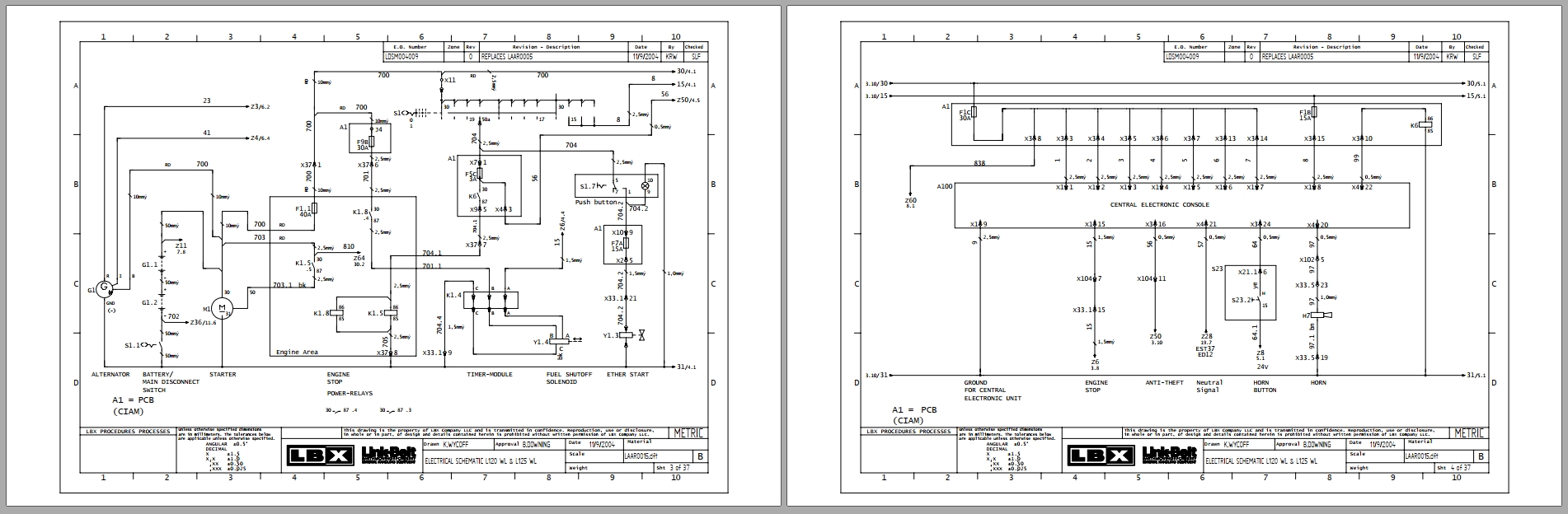 Link Belt Wheel Loader L125 Service Manual Electrical Schematic (3)