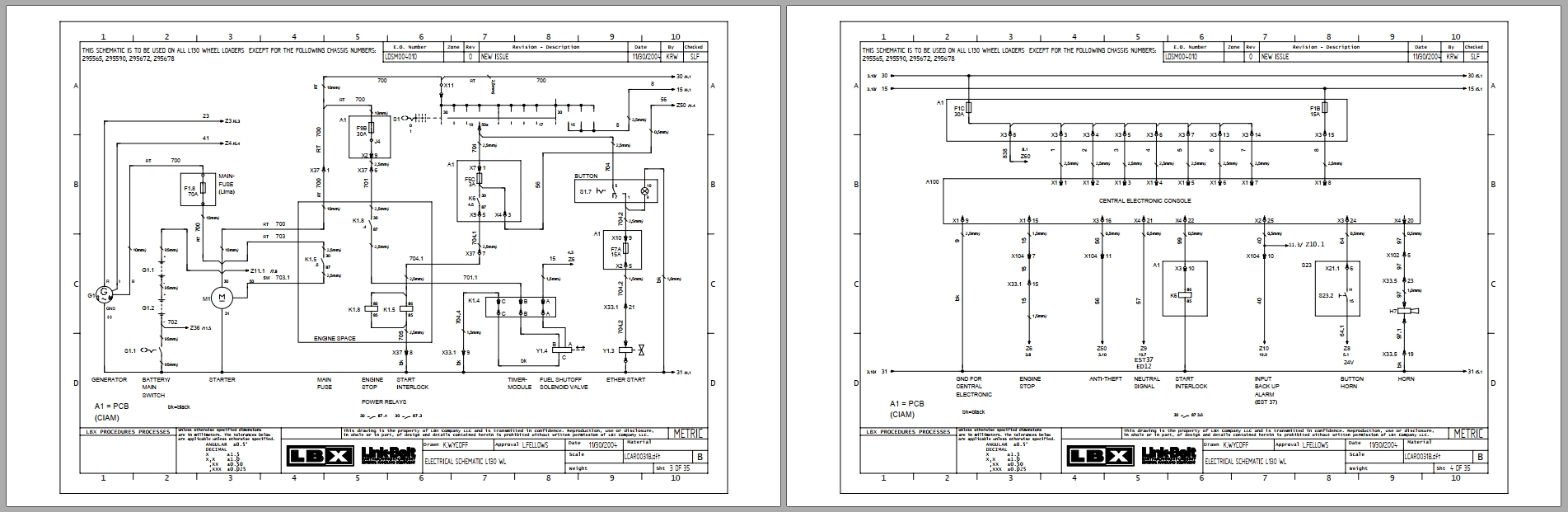Link Belt Wheel Loader L130 Service Manual Electrical Schematic (3)