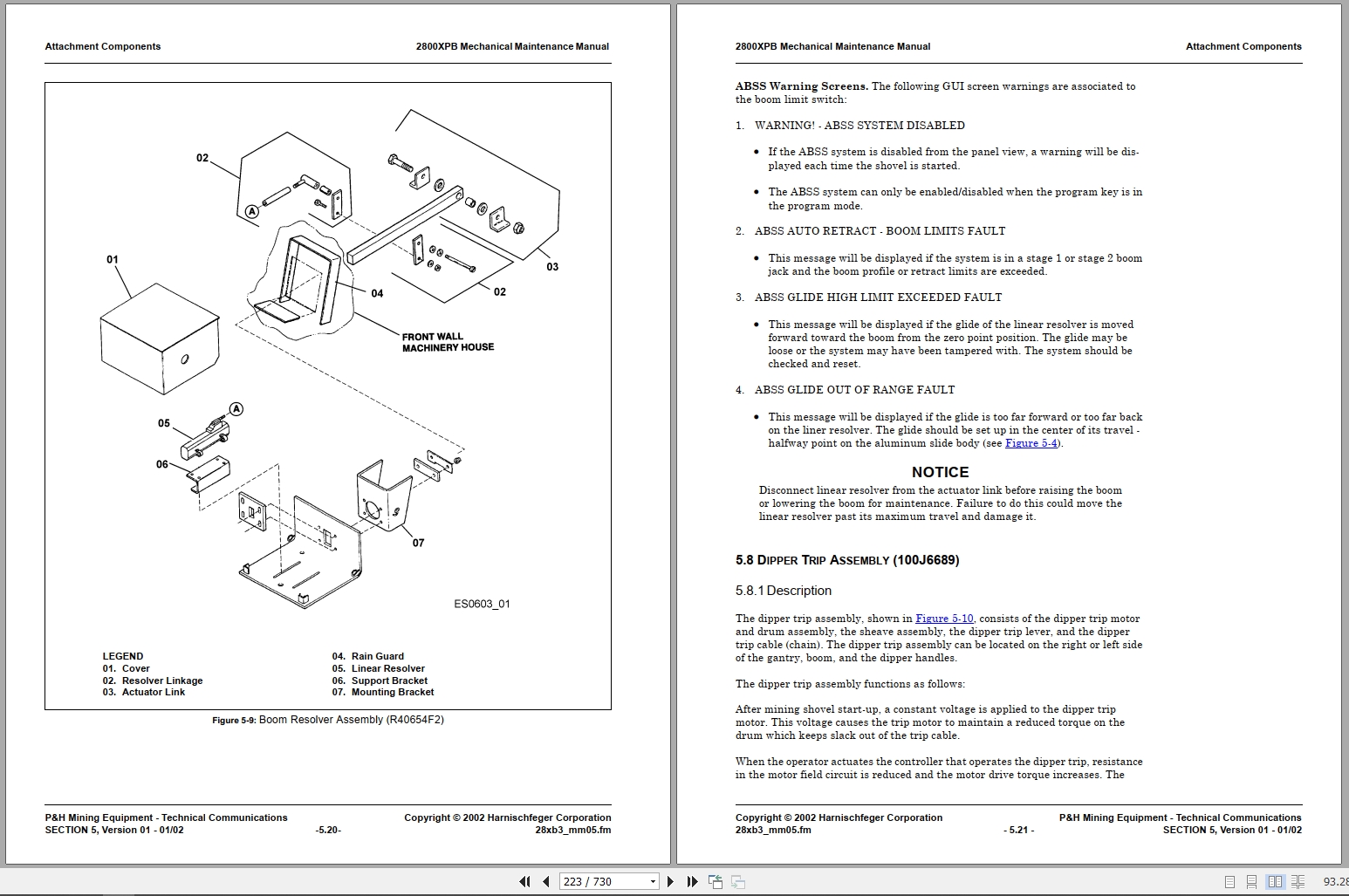 P&H Electric Shovel 2800XPB Mechanical Maintenance Manual 2002 (2)