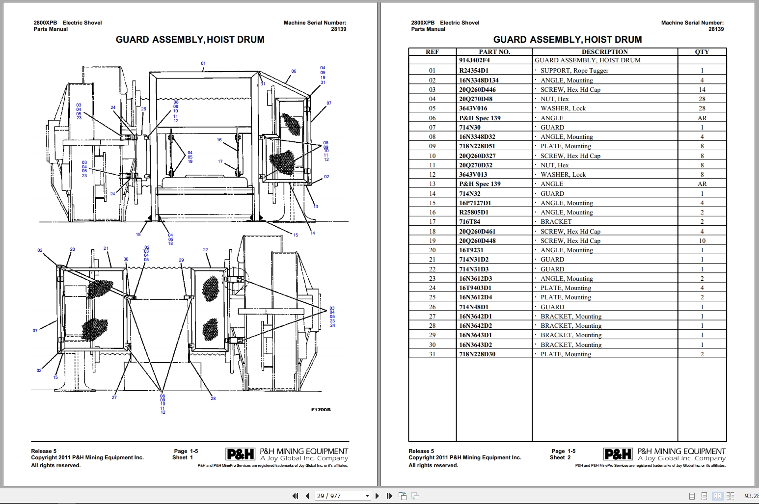 P&H Electric Shovel 2800XPB Parts Manual (2)