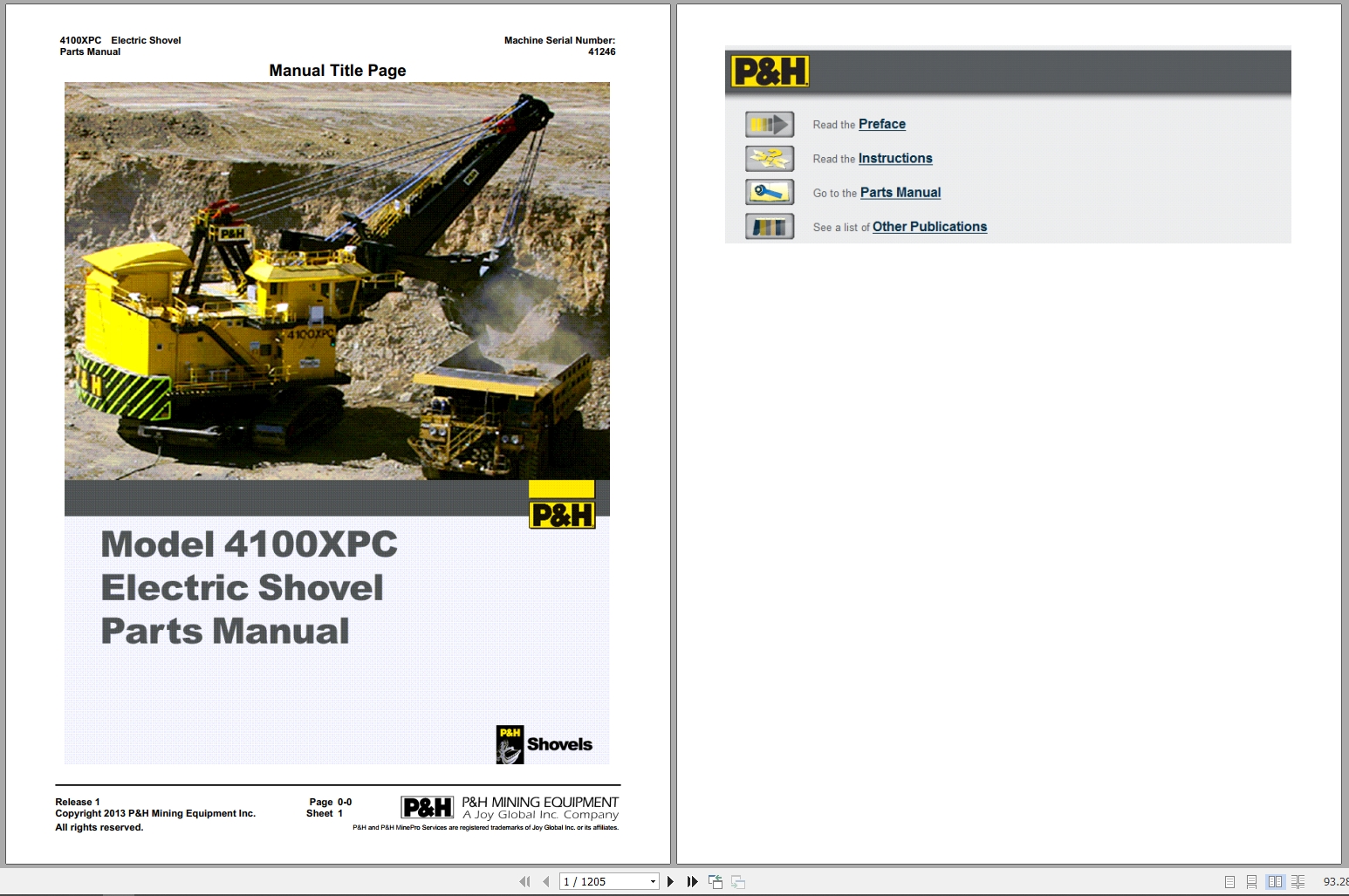 P&H Electric Shovel 4100XPC Parts Manual 2013 (1)