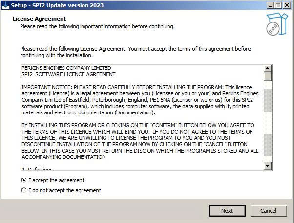Perkins EPC SPI2 2023A Service Manual Parts Information System 1