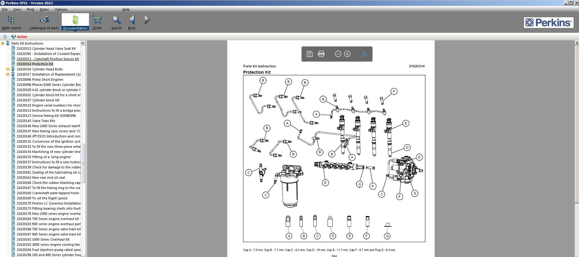 Perkins EPC SPI2 2023A Service Manual Parts Information System 12
