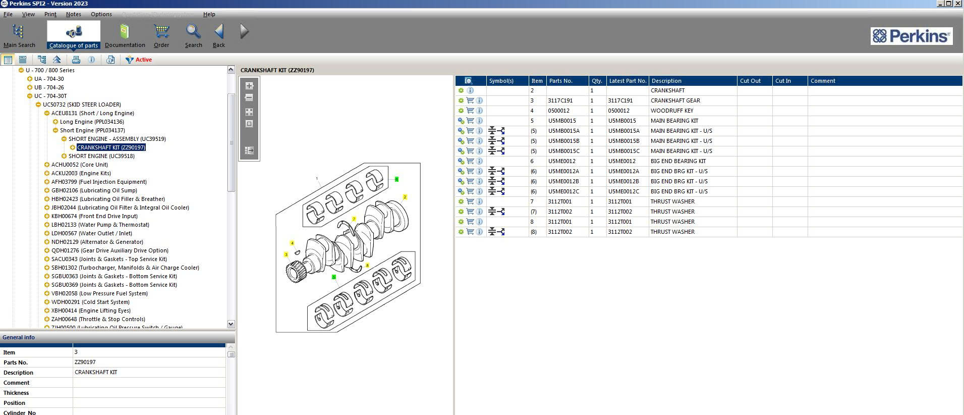 Perkins EPC SPI2 2023A Service Manual Parts Information System 7