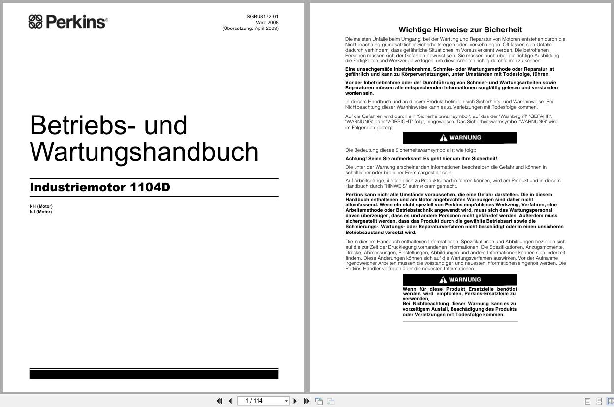 Perkins Engine 1104D Operation And Maintenance Manual SGBU8172 01 2008 DE (1)