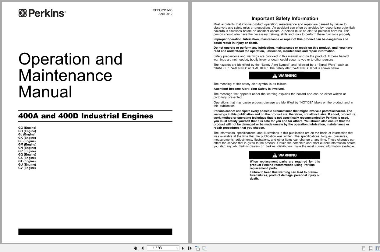 Perkins Engine 400A 400D Series Operation And Maintenance Manual SEBU8311 03 2012 (1)