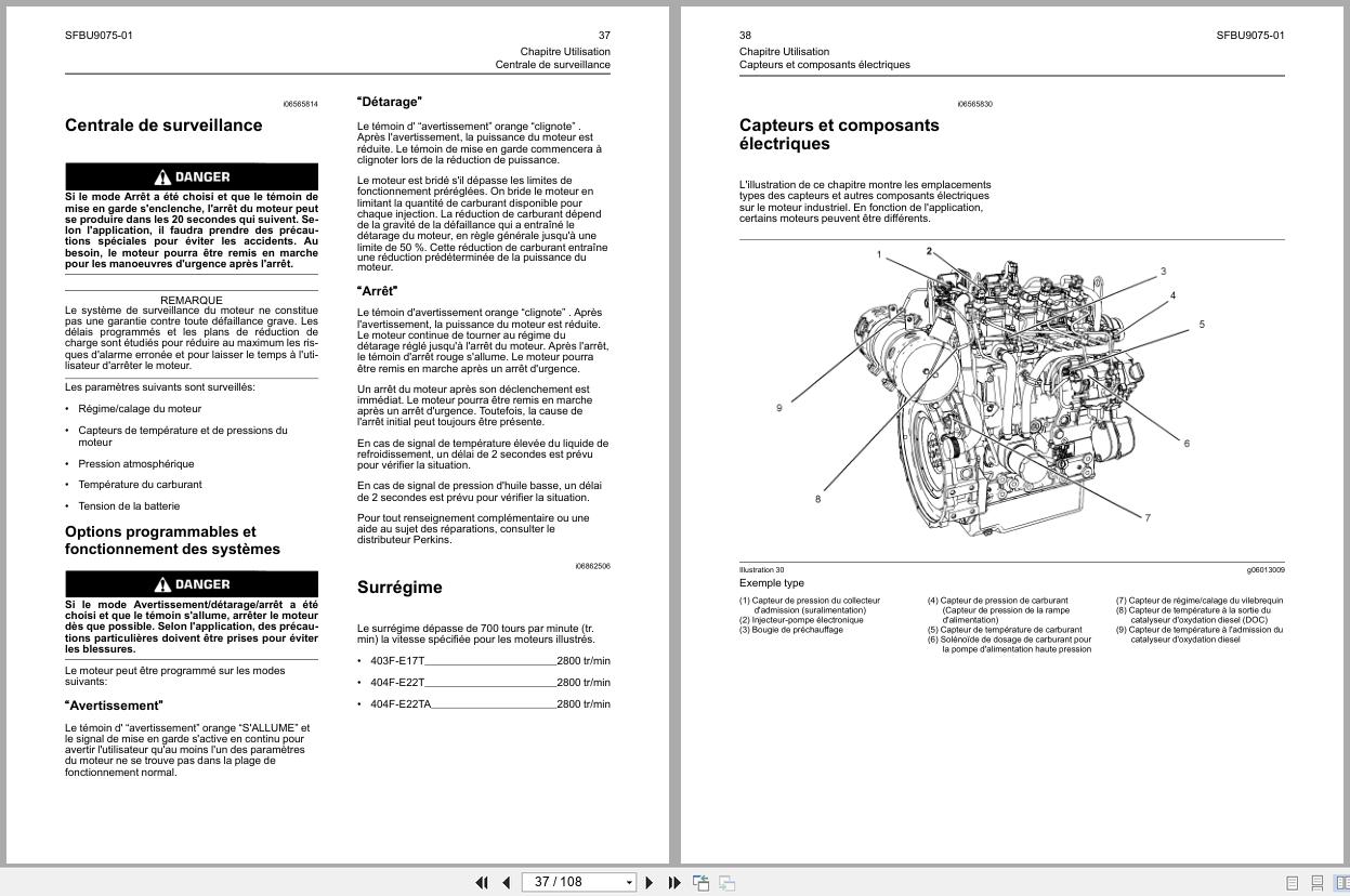 Perkins Engine 404F E22T 404F E22TA 403F E17T Operation And Maintenance Manual SFBU9075 01 2016 FR (2)