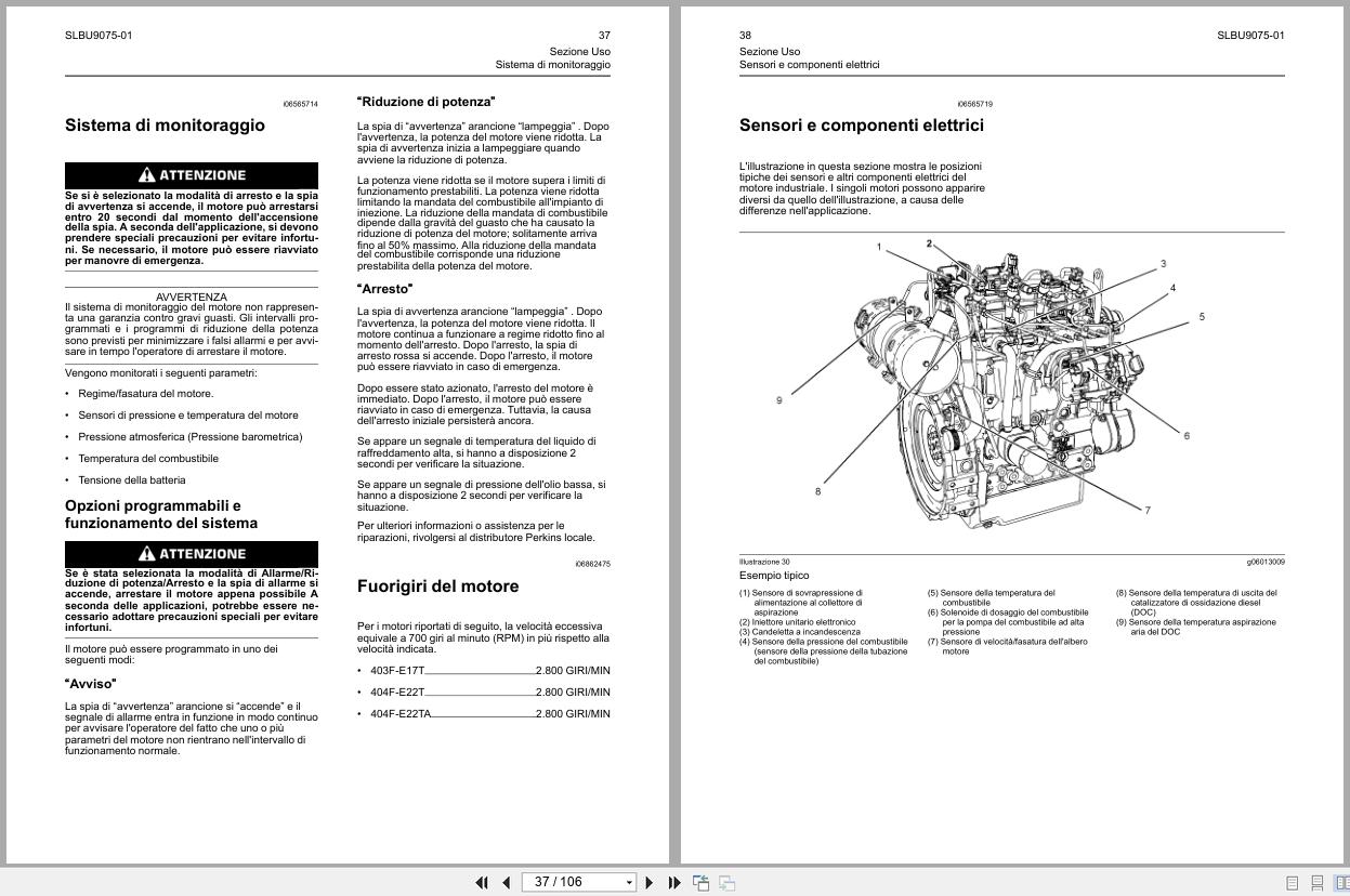 Perkins Engine 404F E22T 404F E22TA 403F E17T Operation And Maintenance Manual SLBU9075 01 2016 IT (2)
