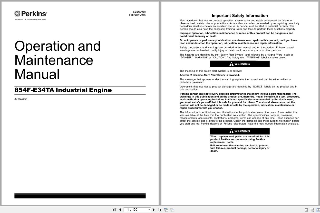 Perkins Engine 854F E34TA Operation And Maintenance Manual SEBU9068 2015 EN (1)