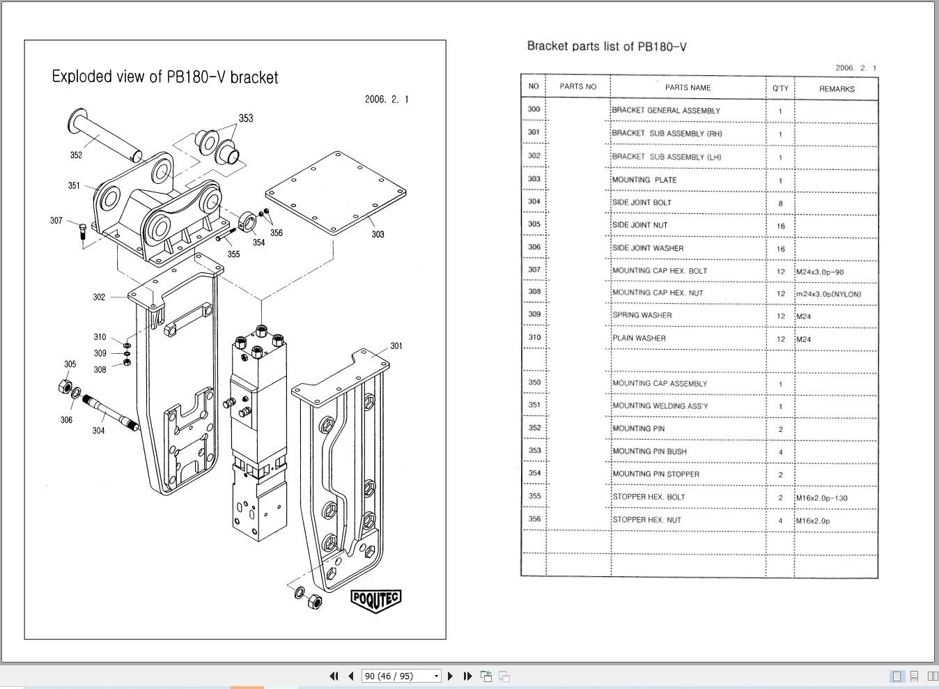 Poqutec Breaker PBV 180 Operation and Parts Manual 2