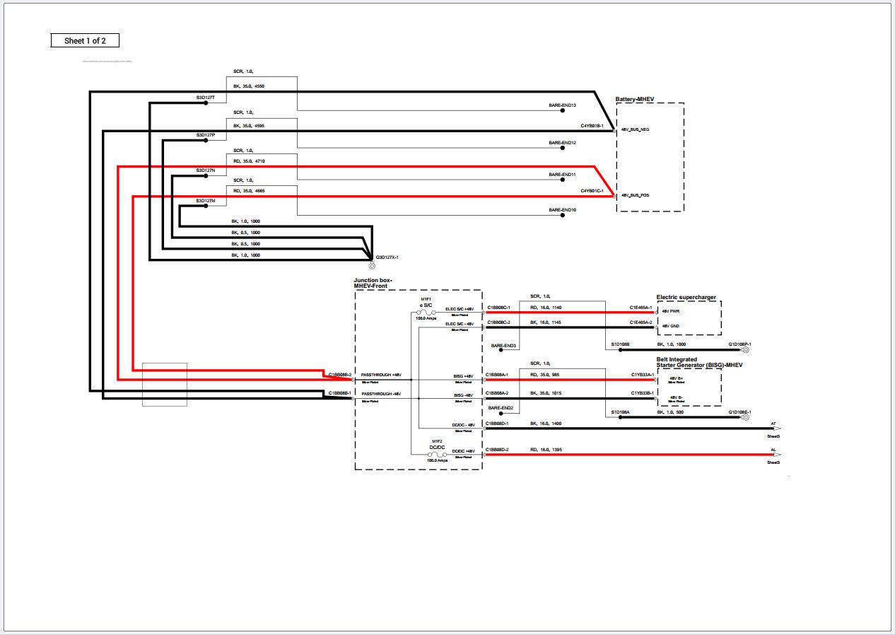 Range Rover Sport L494 2021 L6 3.0L Turbo SC MHEV Electrical Schematic & Connection View (2)