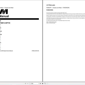 TCM Forklift FDM20PT Service Manual 1