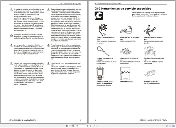 Volvo Penta Engine TAD550GE To TAD762VE Workshop Manual Electrical System 47702491 2012 (2)