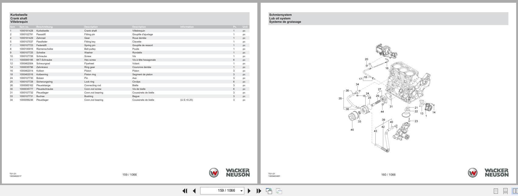 Wacker Neuson Telehandler TH412 T01 01 Spare Parts Catalog 08.2024 DE EN FR (2)