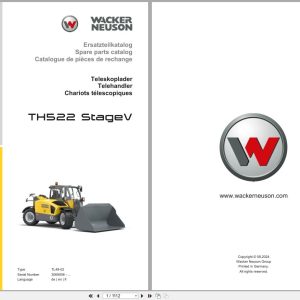 Wacker Neuson Telehandler TH522 Stage V TL48 02 Loader Spare Parts Catalog 08.2024 DE EN FR (1)