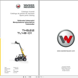 Wacker Neuson Telehandler TH522 TL48 01 Spare Parts Catalog 1000397869 08.2024 IT ES EN (1)