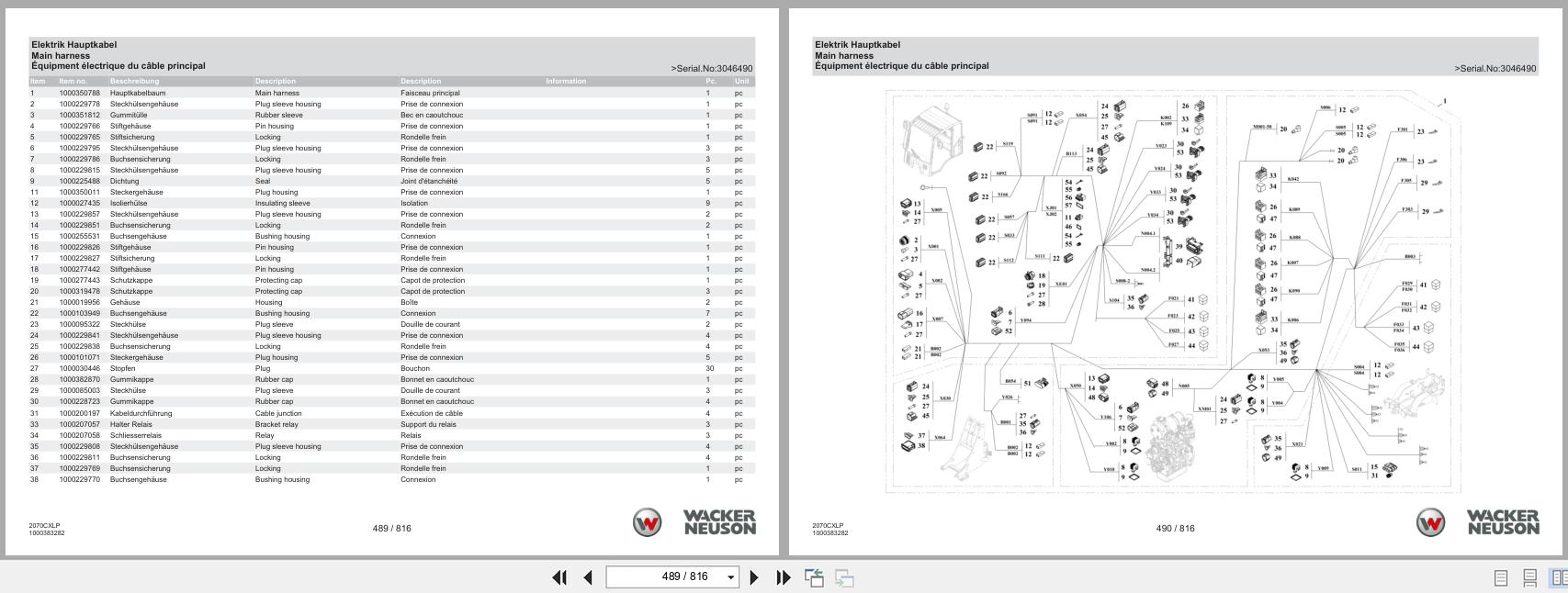 Wacker Neuson Wheel Loader WL34 2070CXLP Spare Parts Catalog 1000314215 10.2024 DE EN FR (2)