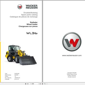 Wacker Neuson Wheel Loader WL36 2070CX50 Spare Parts Catalog 1000304176 08.2024 DE EN FR (1)