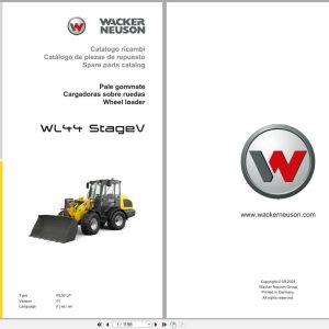 Wacker Neuson Wheel Loader WL44 Stage V RL50 LP Spare Parts Catalog 08.2024 IT ES EN (1)