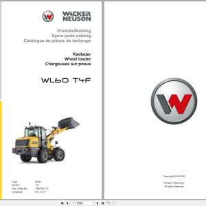 Wacker Neuson Wheel Loader WL60 T4F RL60 Spare Parts Catalog 1000360112 04.2025 DE EN FR (1)