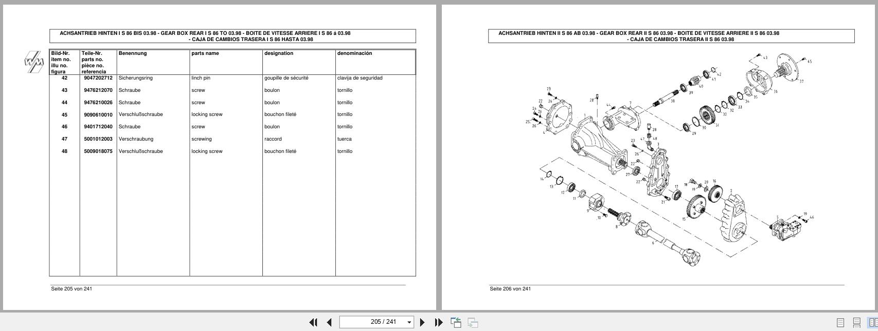 Weidemann Loader 1060 D P Parts List DE EN FR ES (2)