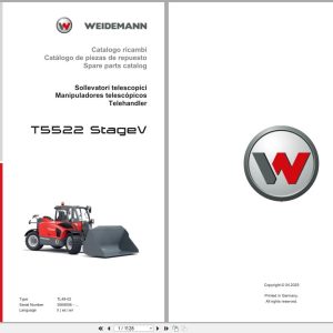 Weidemann Telehandler T5522 Stage V TL48 02 Spare Parts Catalog 04.2025 IT ES EN (1)