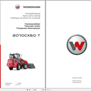 Weidemann Telescopic Loader 2070CX50 T Spare Parts Catalog 05.2025 DE EN FR (1)