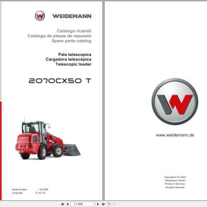 Weidemann Telescopic Loader 2070CX50 T Spare Parts Catalog 07.2023 IT ES EN (1)