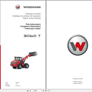 Weidemann Telescopic Loader 3060 T A05 04 Spare Parts Catalog 07.2025 IT ES EN (1)