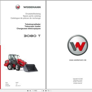 Weidemann Telescopic Loader 3080 T RL50 Spare Parts Catalog 07.2022 DE EN FR (1)