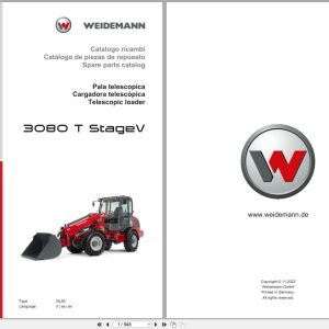 Weidemann Telescopic Loader 3080 T Stage V RL50 Spare Parts Catalog 11.2022 IT ES EN (1)