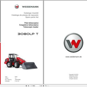 Weidemann Telescopic Loader 3080LPT RL50 Spare Parts List 1000333649 2014 IT ES EN (1)
