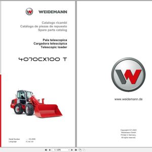 Weidemann Telescopic Loader 4070CX100 T Spare Parts Catalog 01.2023 IT ES EN (1)