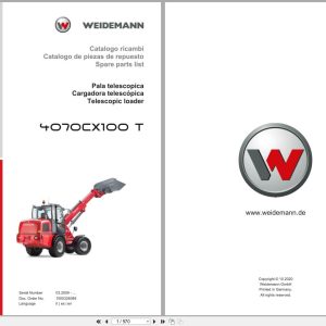 Weidemann Telescopic Loader 4070CX100 T Spare Parts List 1000326084 10.2020 IT ES EN (1)