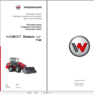Weidemann Telescopic Loader 4080T Basic Line RL60 T Spare Parts Catalog 06.2025 IT ES EN (1)