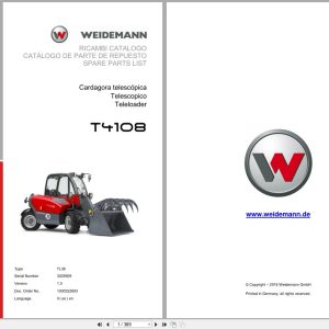 Weidemann Telescopic Loader 4108 TL36 Spare Parts List 1000322693 2016 IT ES EN (1)